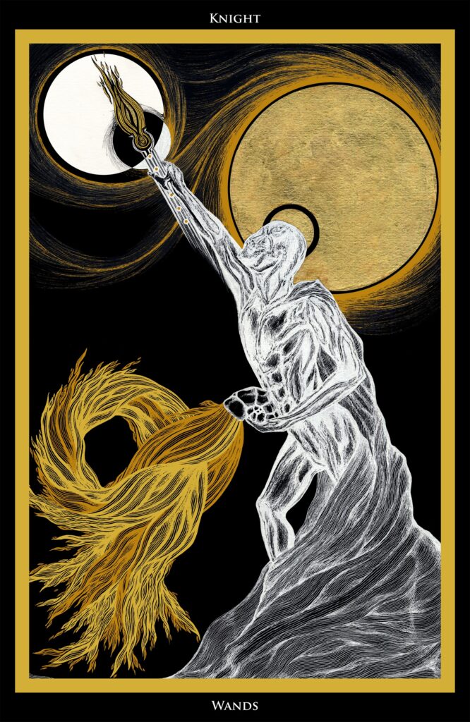 Conjunction Tarot Knight Of Wands Symbolic Art Tarot From Austria